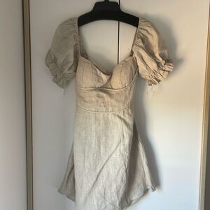 New with tags Sundays dress, oatmeal colored